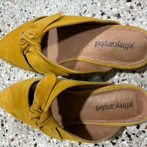 Jeffrey Campbell Mustard Yellow Women's Leather Charlin Shoes